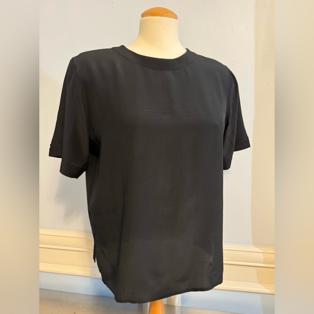 For Her - silk sheer boxy blouse